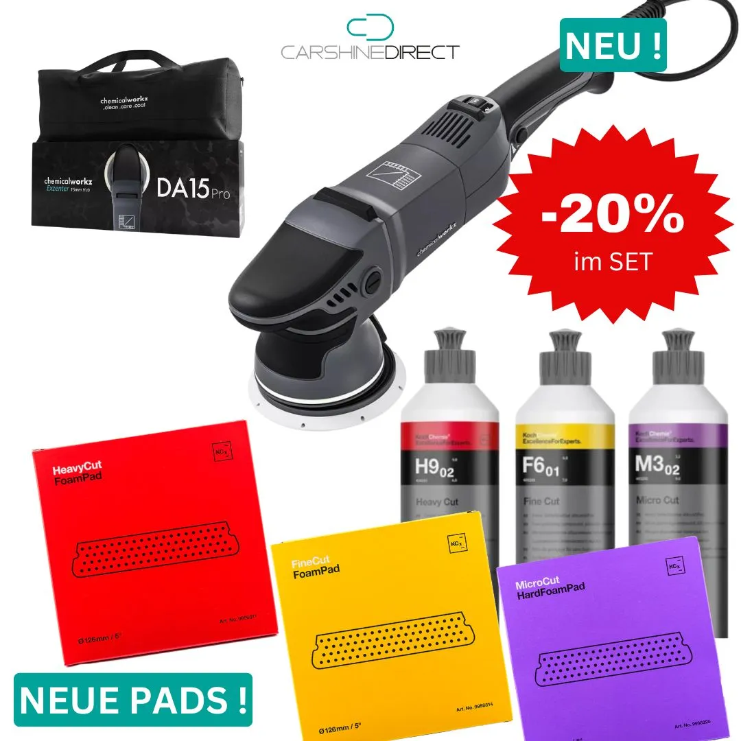 Da15 Pro Carshine Polierset DA15 PRO MEGA SET *NEU - Autopflege Shop carshine direct