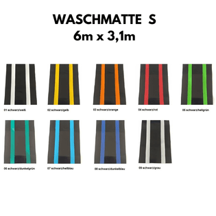 Carshine Waschmatte schwarz S  6m x 3,1m