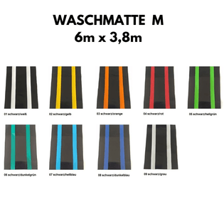 Carshine Waschmatte schwarz M  6m x 3,8m