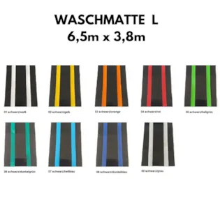 Carshine Waschmatte schwarz L 6,5m x 3,8m