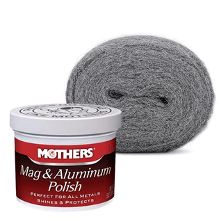 Mothers Metallpolitur Mag & Aluminum Polish 141g + Steel Wool SET