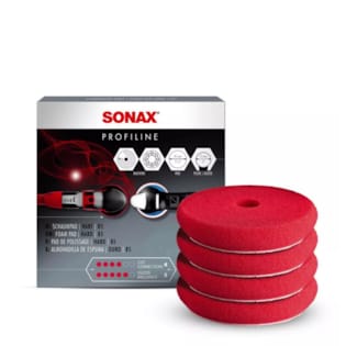 Sonax SchaumPad hart 85mm rot 4-Pack