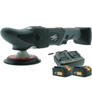 ShineMate EB251-6 Rotations-Akkupoliermaschine 125mm + 2 Akkus & Schnellladegerät