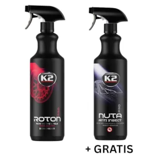 K2 PRO POWER DUO Felgenreiniger Roton 1L + Insektenentferner 1L Gratis