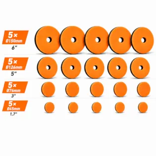 Koch Chemie Polierpad 2in1 One Cut Foam Pad orange 5 SET *NEU Koch Chemie Polierpad 2in1 One Cut Foam Pad orange 5 SET *NEU