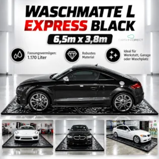 Carshine Waschmatte EXPRESS BLACK L 6,5m x 3,8m