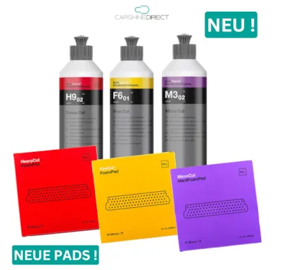 Koch Chemie Polierset 3 Polituren + 3 NEUE Pads *NEU